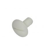 Nylon Slot Mushroom Head Screw M6 x 12mm - White