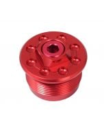 Tech Suspension Pre Load Fork Top - Left - Aluminium Stanchions - Red