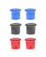 Jitsie Silicone Tyre Valve Caps - Pair (Red / Blue / Black)