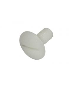 Nylon Slot Mushroom Head Screw M6 x 12mm - White