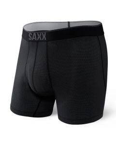 Saxx Mens Boxer Shorts - Black - Quest