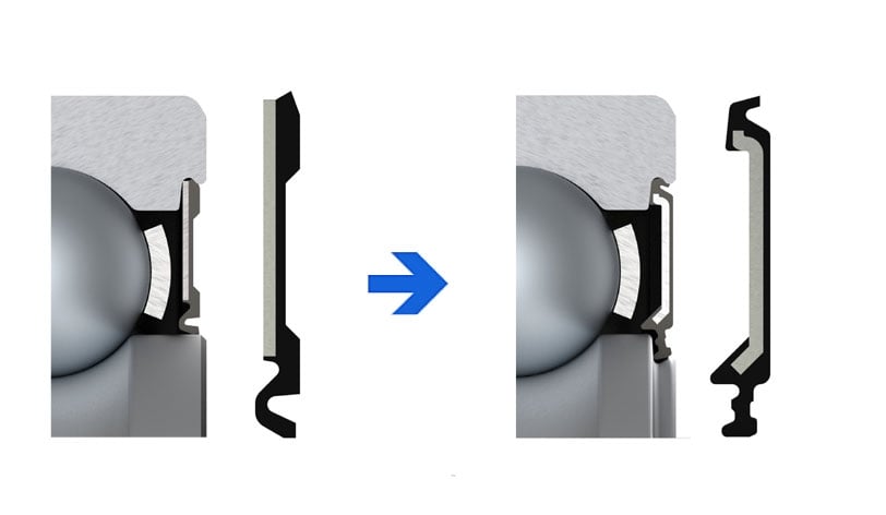 SKF RS1 vs RSH seal design